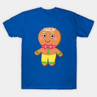 Gio Gingerbread Man - Christmas cartoon Character T-Shirt